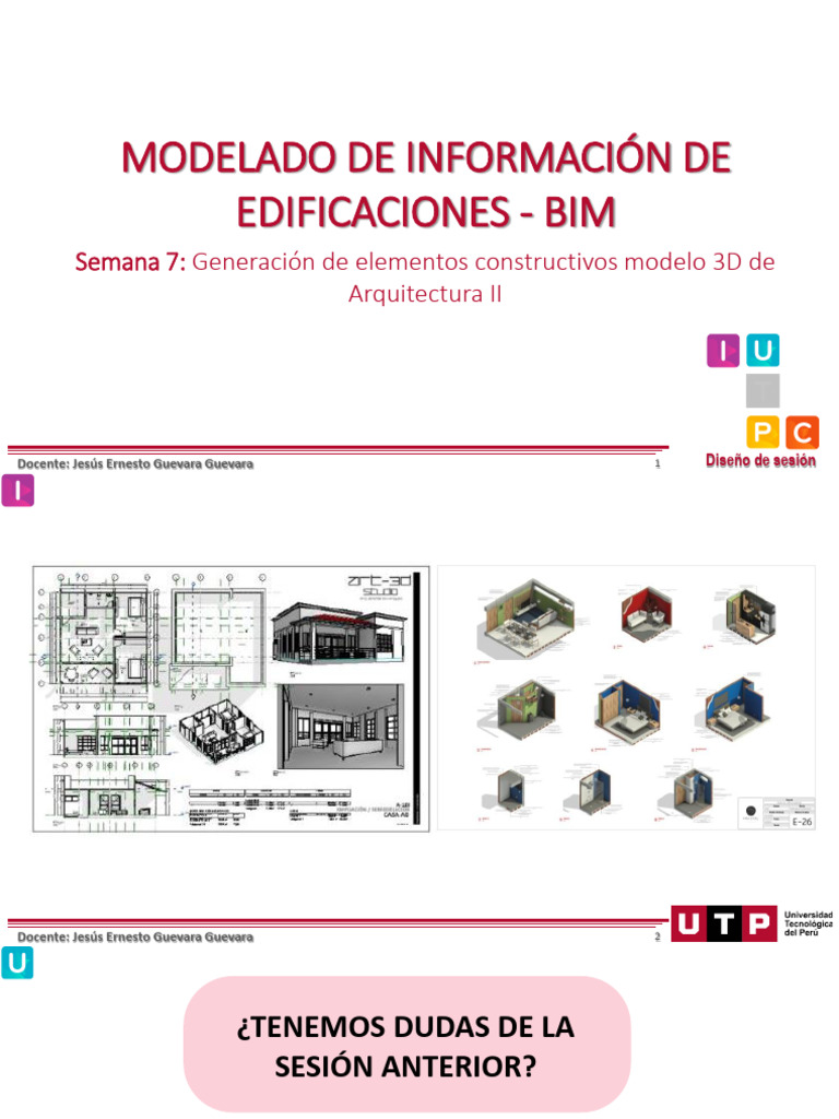 U02 - S07 - Modelo 3D Arquitectura II - JG - UTP - 25-II | PDF