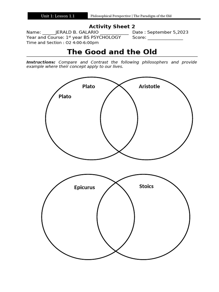 Activity Sheet 2 | PDF