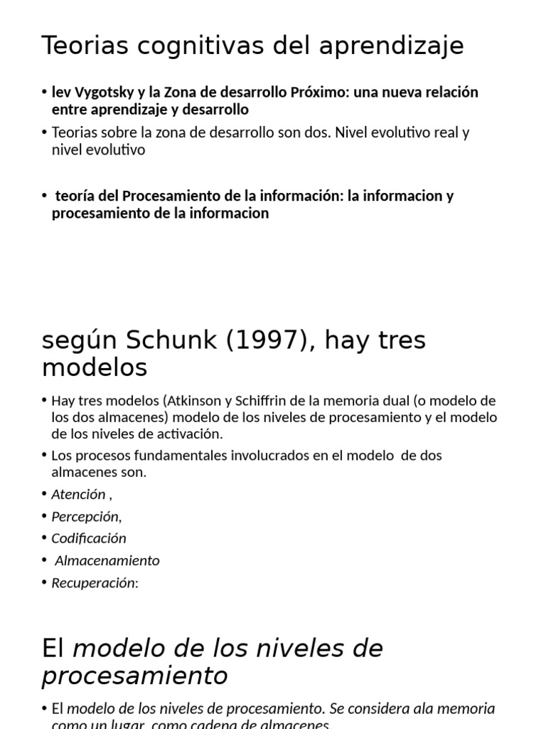 Teorias Cognitivas Del Aprendizaje Parte 3 | PDF | Aprendizaje | Cognición
