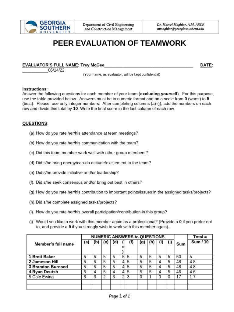Peer Evaluation - Final Project | PDF