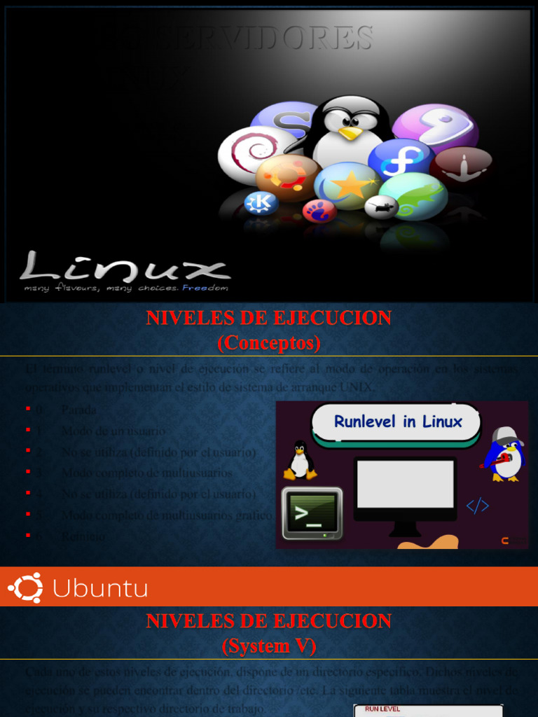 Niveles de Ejecución en Servidores Linux | PDF | Unix | Arquitectura de ...