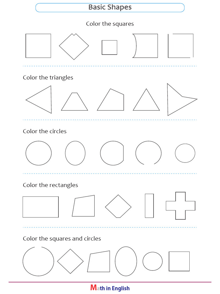 Skillsgeometrybasicshapes | PDF