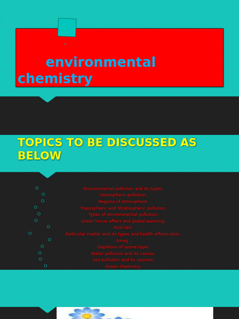 Environmental Chemistry and Pollution Types | PDF | Atmosphere Of Earth ...