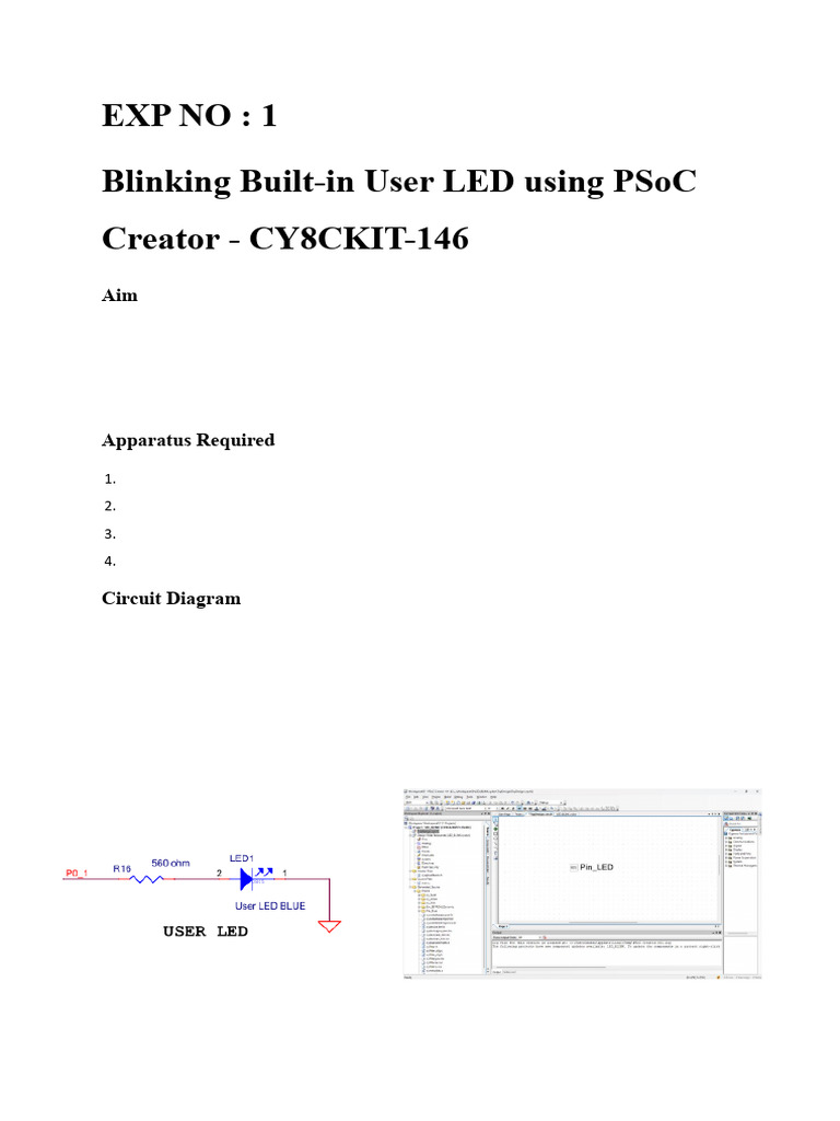 PSoC 4 LED Control Experiments | PDF | Logic Gate | Computer Science