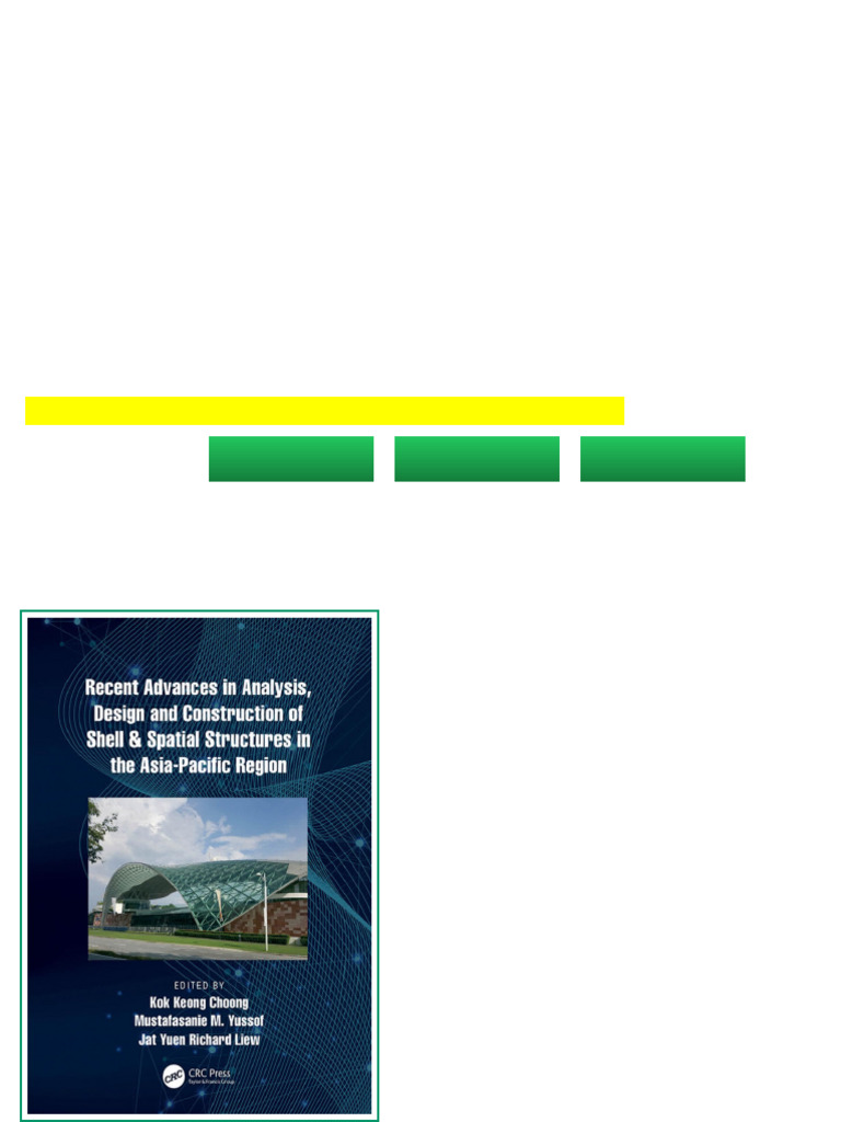 (Ebook) Recent Advances in Analysis, Design and Construction of Shell ...