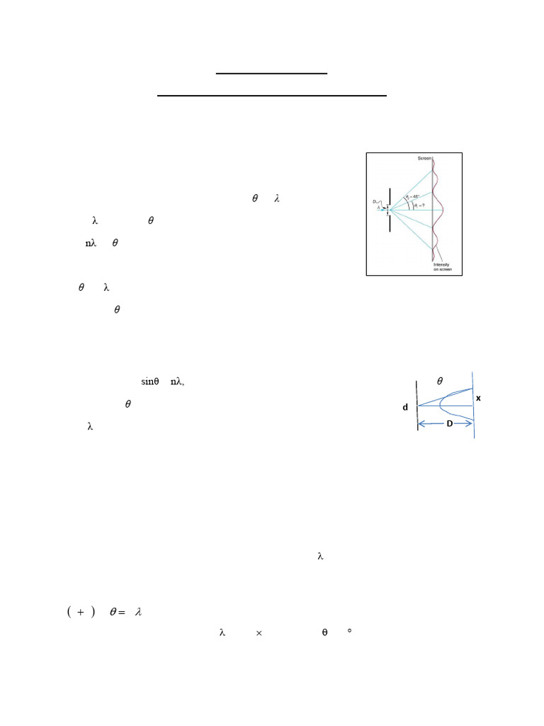 Fraunhofer Diffraction Problems Explained | PDF | Diffraction ...