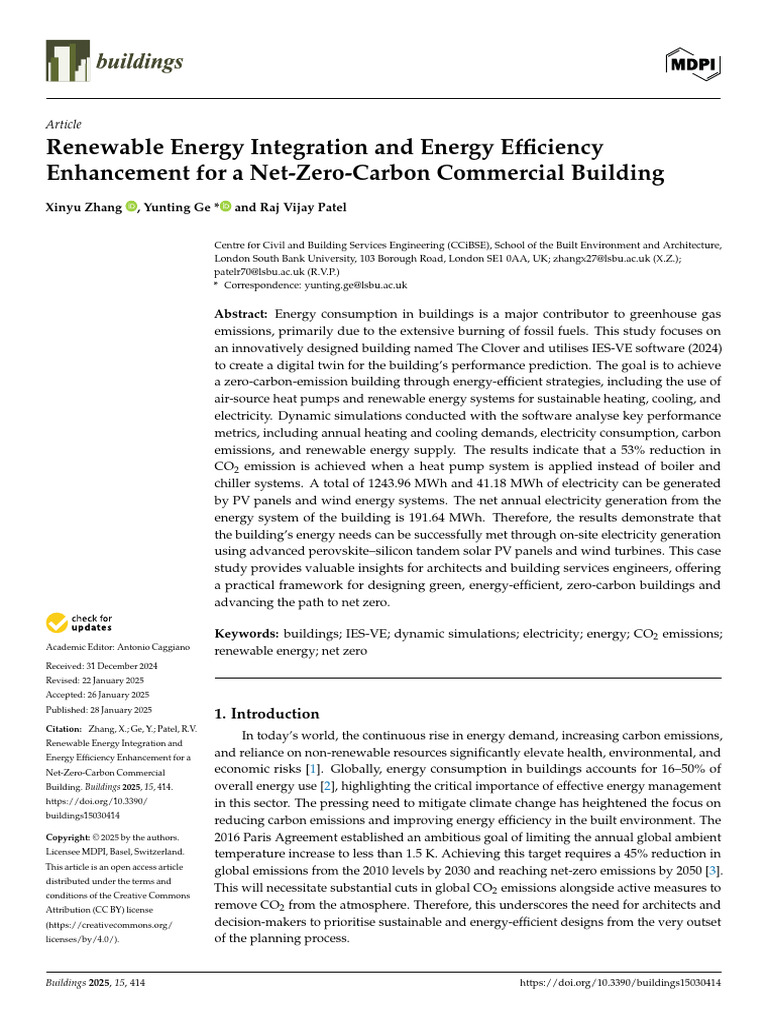 Net-Zero Carbon Building Energy Strategies | PDF | Wind Turbine ...