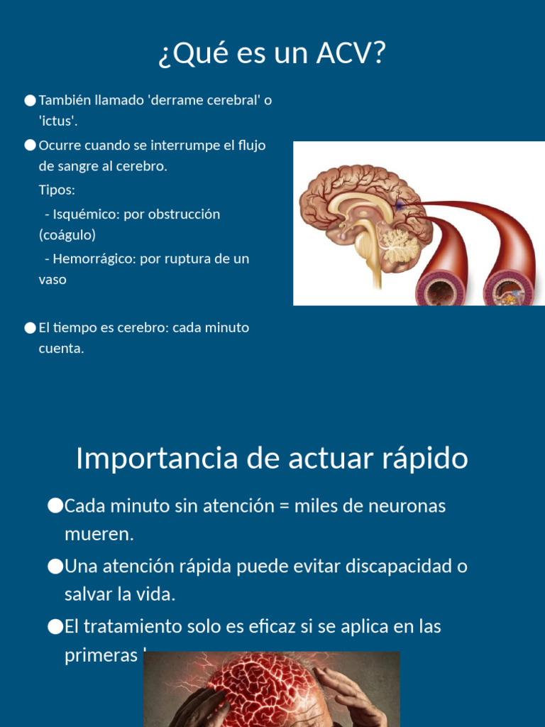 Prevención y acción ante un ACV | PDF