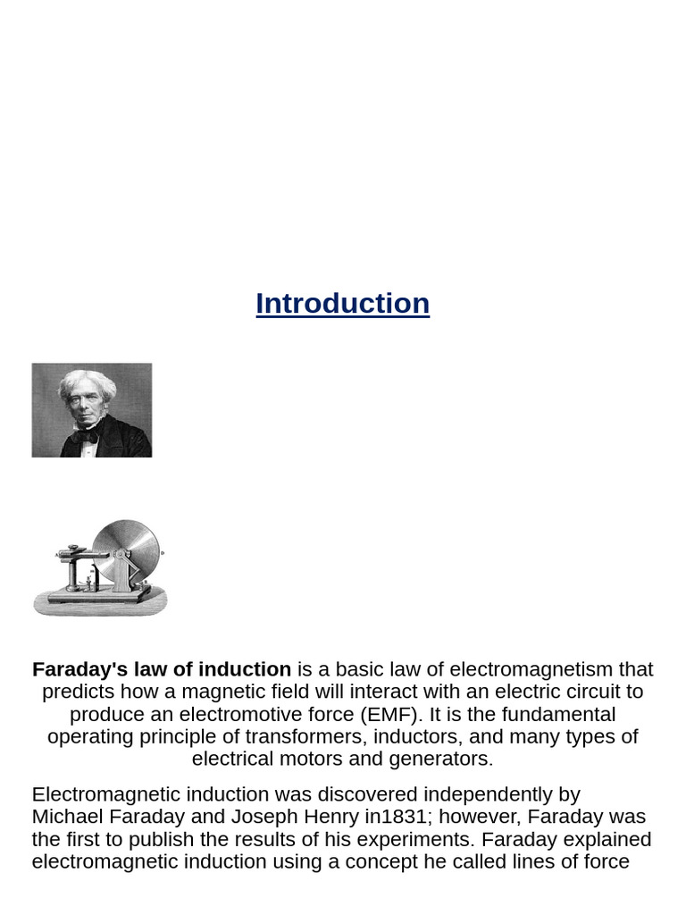 Faraday's Law of Induction | PDF | Electromagnetic Induction | Magnetic ...