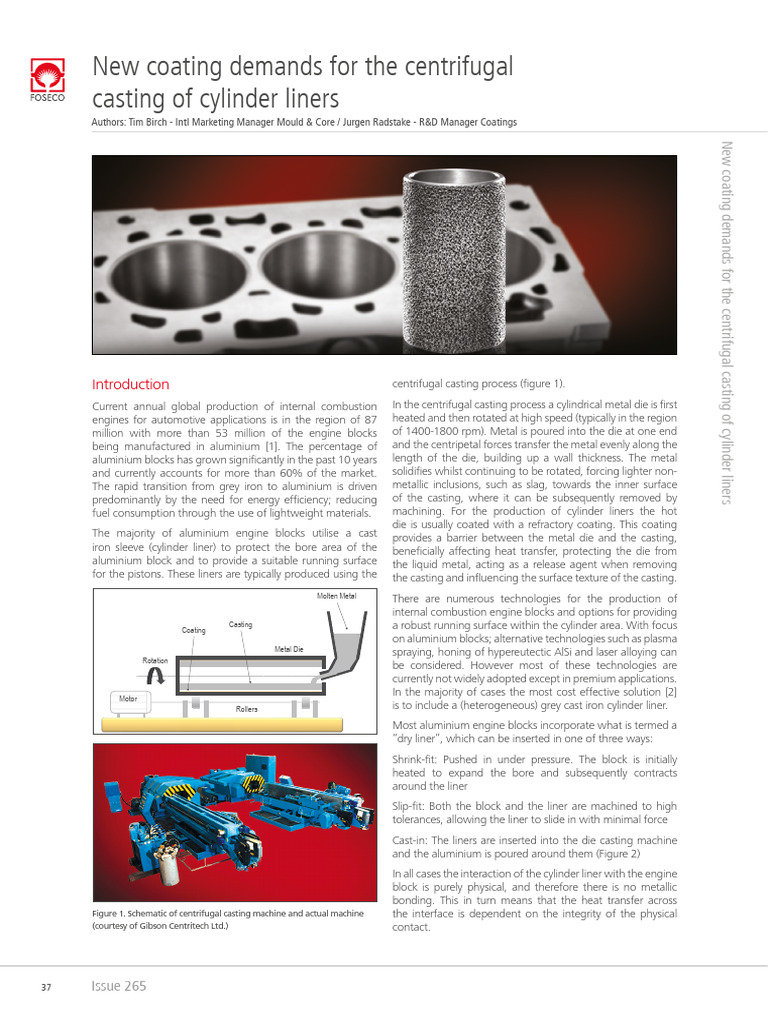 Cylinder Liners FP265 | PDF | Engines | Metals