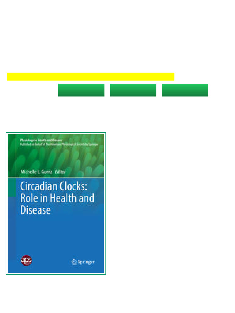 (Ebook) Circadian Clocks: Role in Health and Disease by Michelle L ...