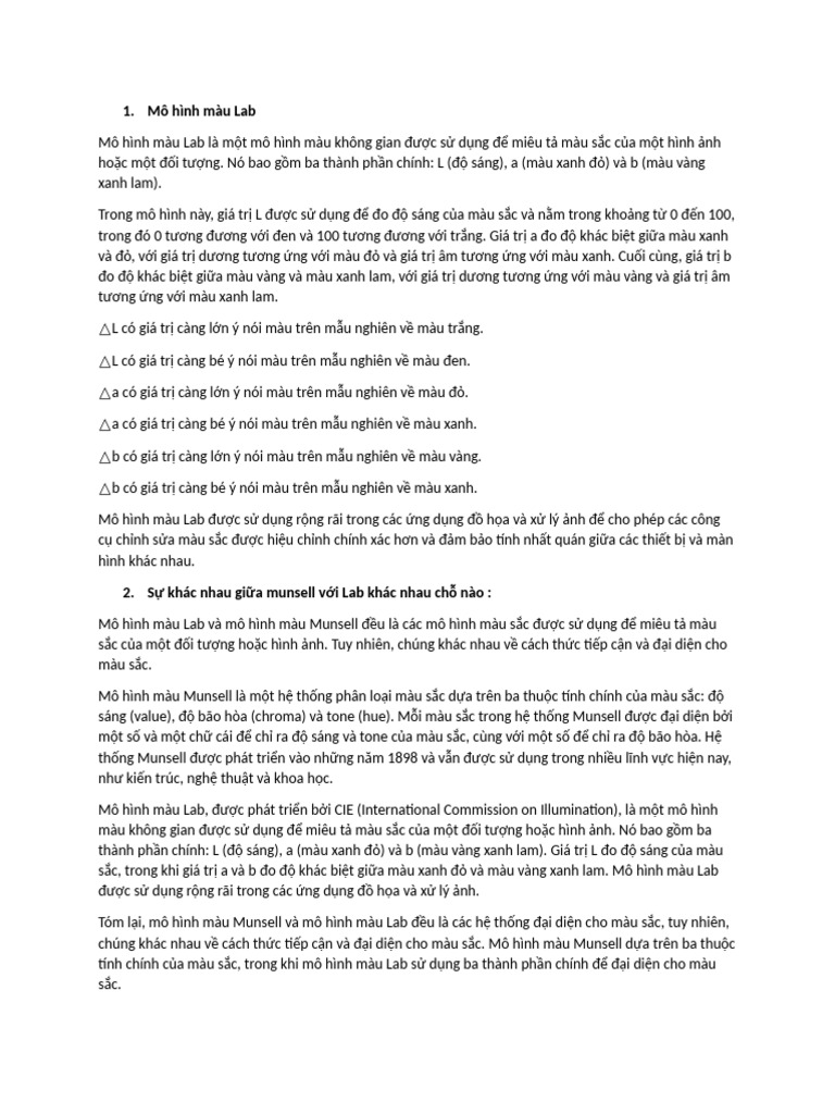 Lab LCH Và CMC | PDF