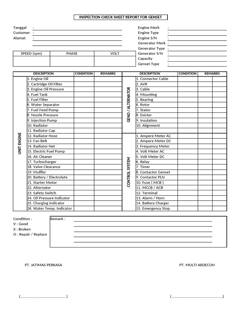 Genset Inspection and Load Test Report | PDF | Electric Generator | Engines