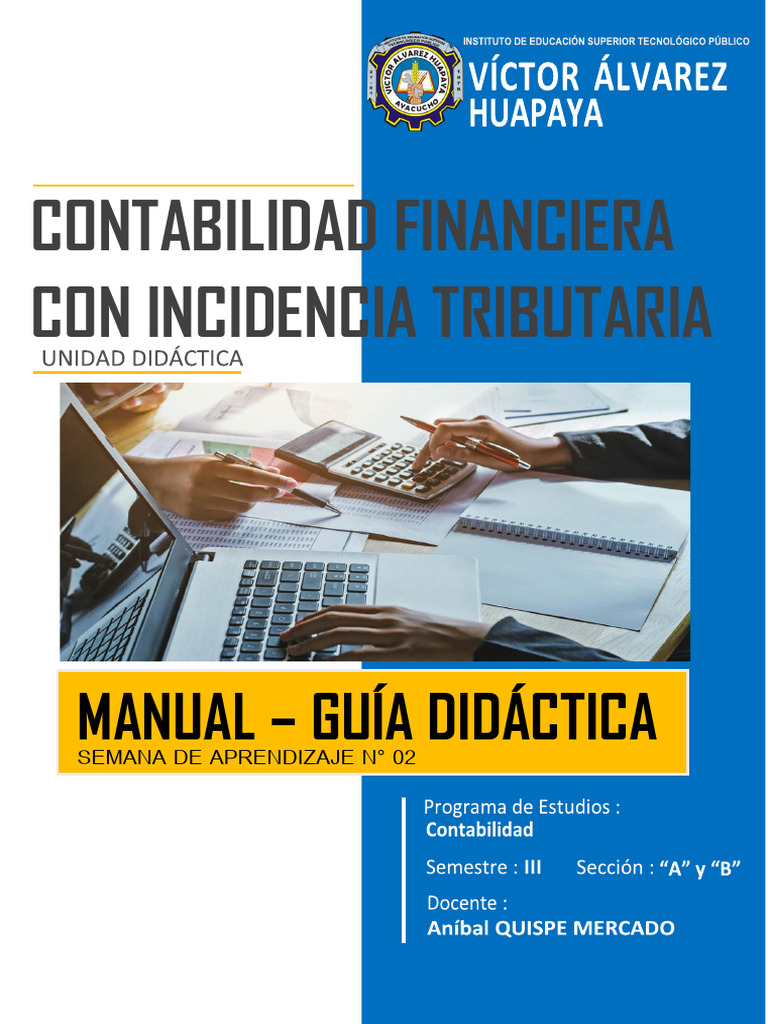 Manual-Guia - Semana 02 - Cont Finan Incid Tribut | PDF | Contabilidad ...