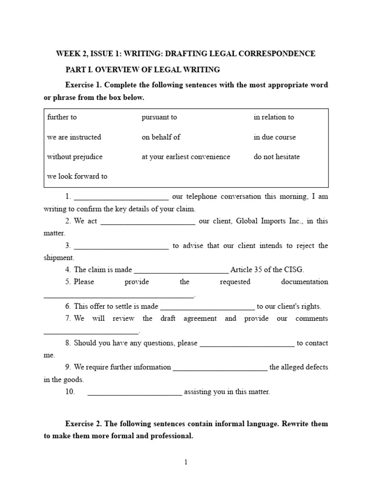 ALE1 2025 Week2 Writing S | PDF