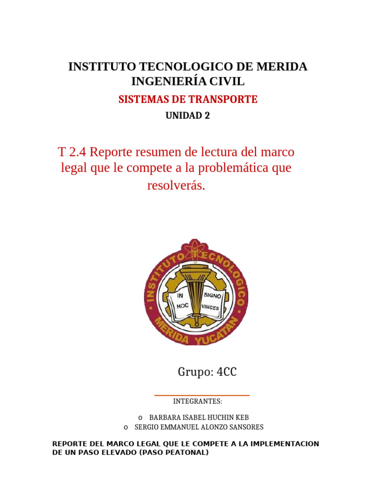 Marco Legal para Paso Elevado en Mérida | PDF | Peatonal | Sustentabilidad