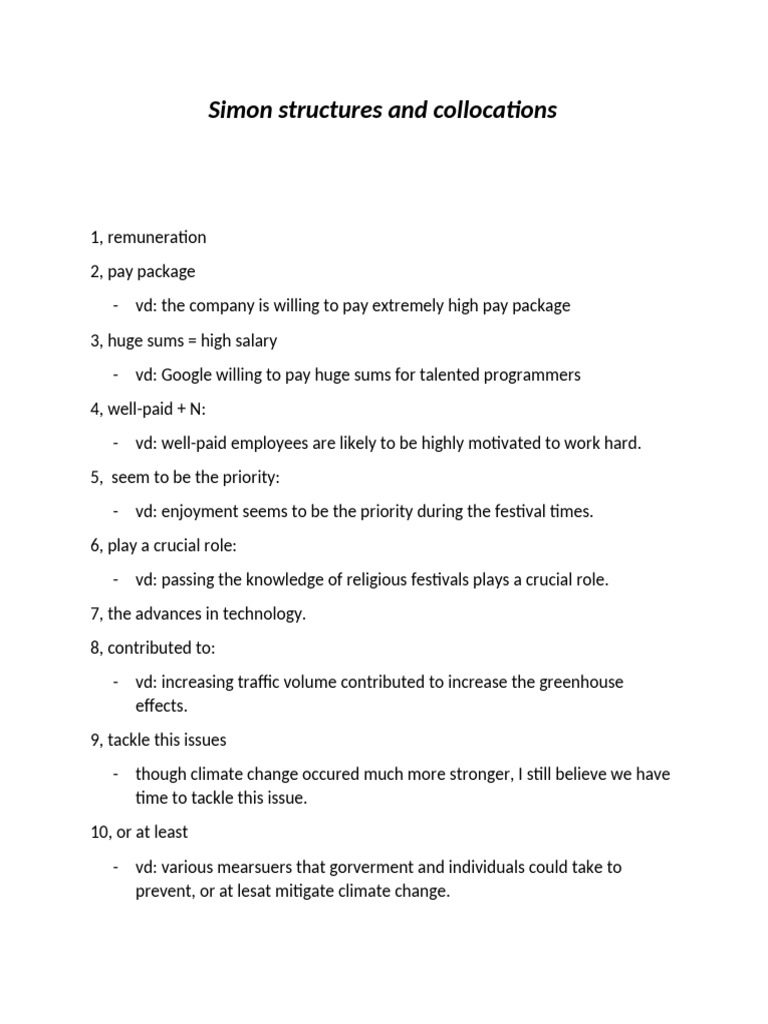 Simon Structures and Collocations | PDF