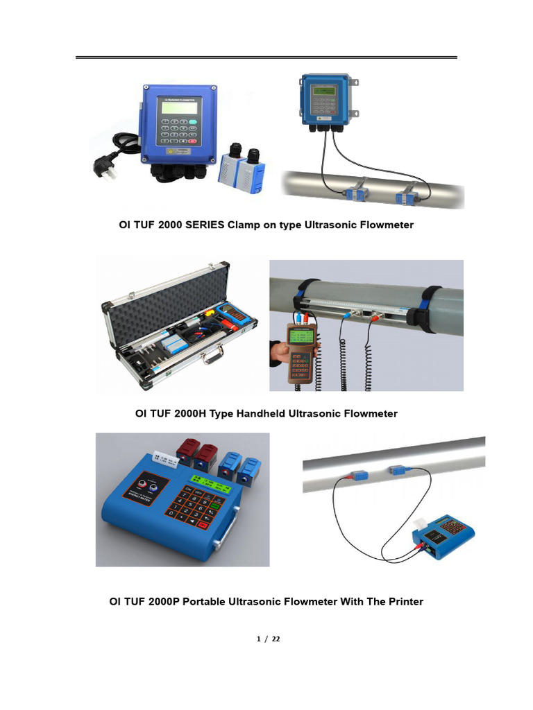 Ultrasonic Flowmeter OI-TUF-2000 Series | PDF | Flow Measurement | Liquids