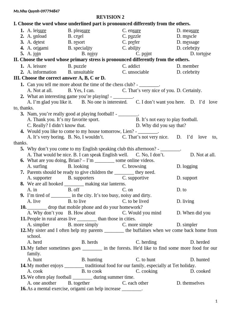 E8 Unit 1 2 3 Revision 2 | PDF