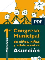Memoria 1er. Congreso Municipal de NNA Asunción