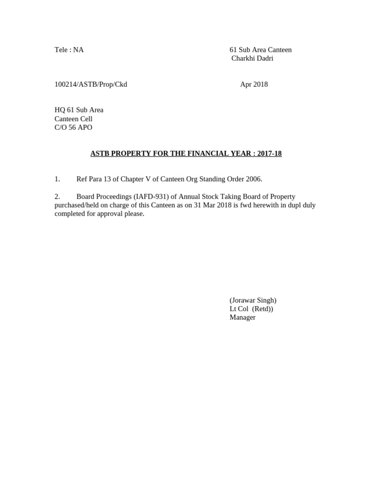 Annual Stock Taking Report 2017-18 | PDF | Depreciation | Financial ...