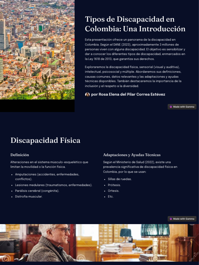 Discapacidad en Colombia: Tipos y Derechos | PDF | Invalidez ...
