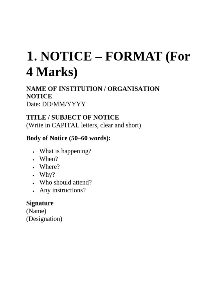 Notice, Agenda, and Minutes Formats | PDF