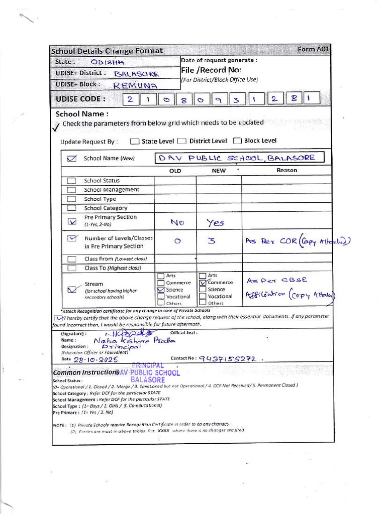 A01, Form | PDF