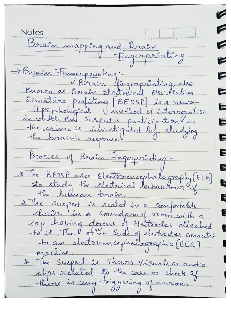 Brain Mapping Notes | PDF