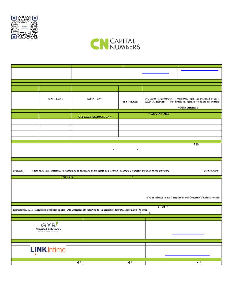 Capital Numbers Infotech IPO Details | PDF | Investing | Equity (Finance)