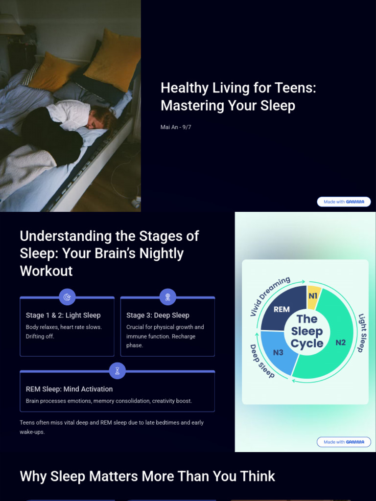 Healthy Living For Teens Mastering Your Sleep | PDF | Sleep | Sleep ...