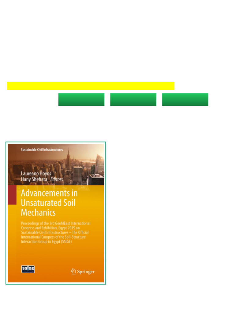 Advancements in Unsaturated Soil Mechanics Proceedings of the 3rd ...