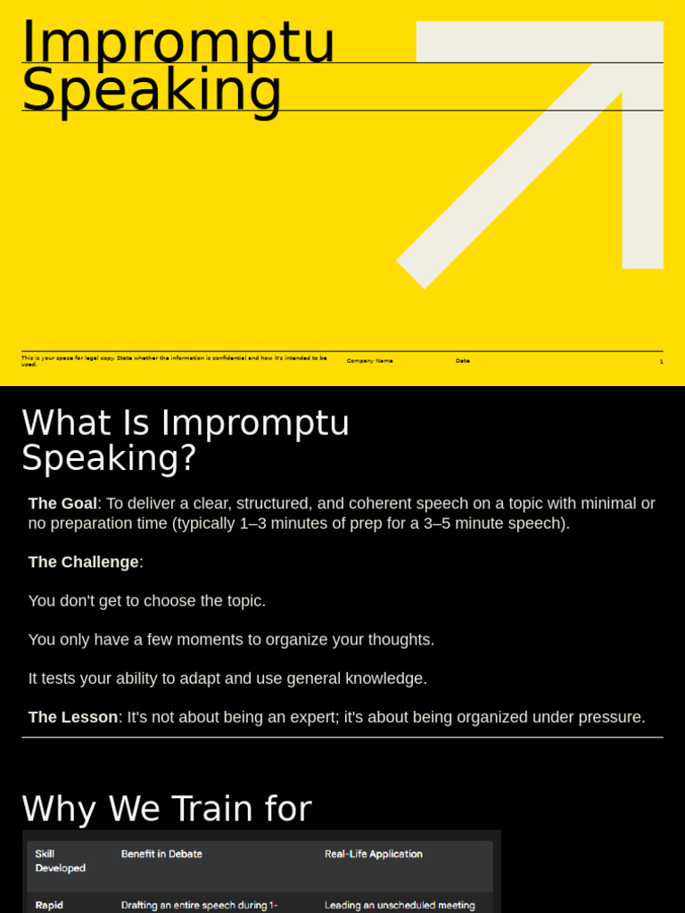 Impromptu Speaking Techniques Guide | PDF | Human Communication ...