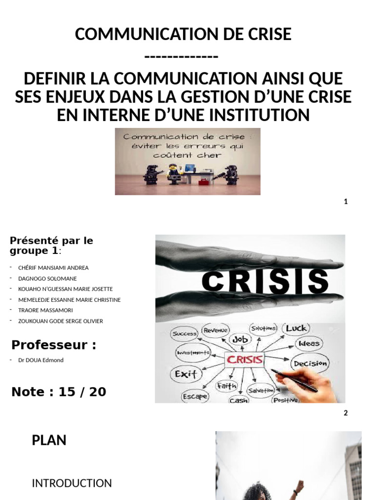 Communication de crise en institution | PDF | Crédibilité | Émotions