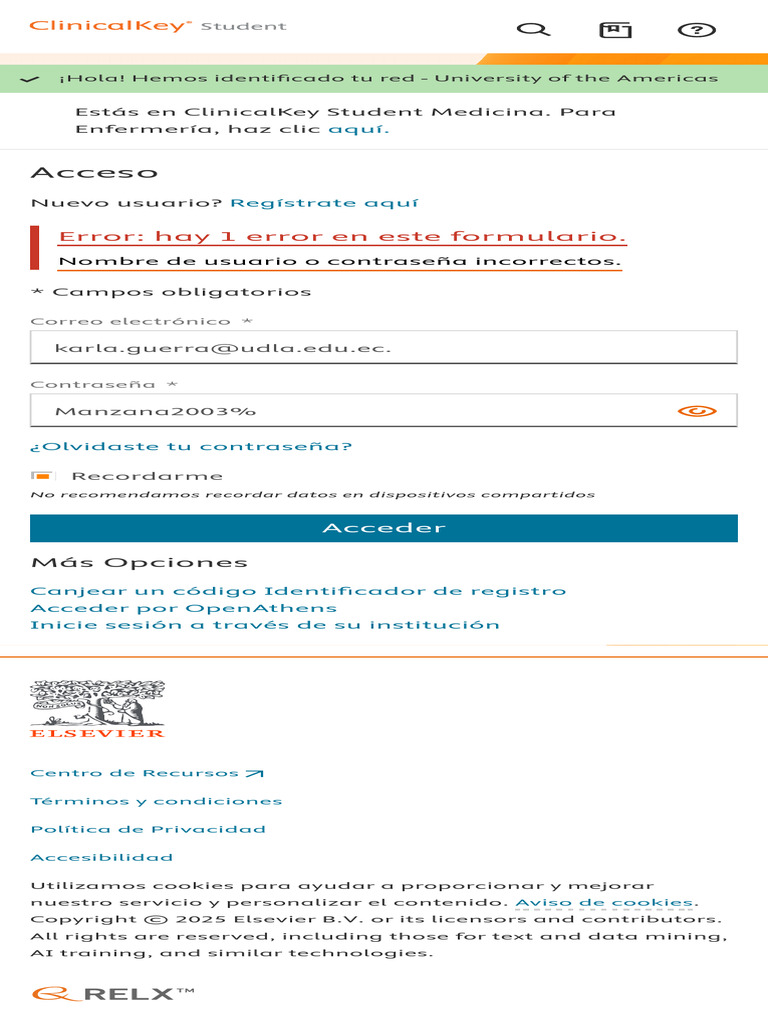 Acceso a ClinicalKey Student Medicina | PDF