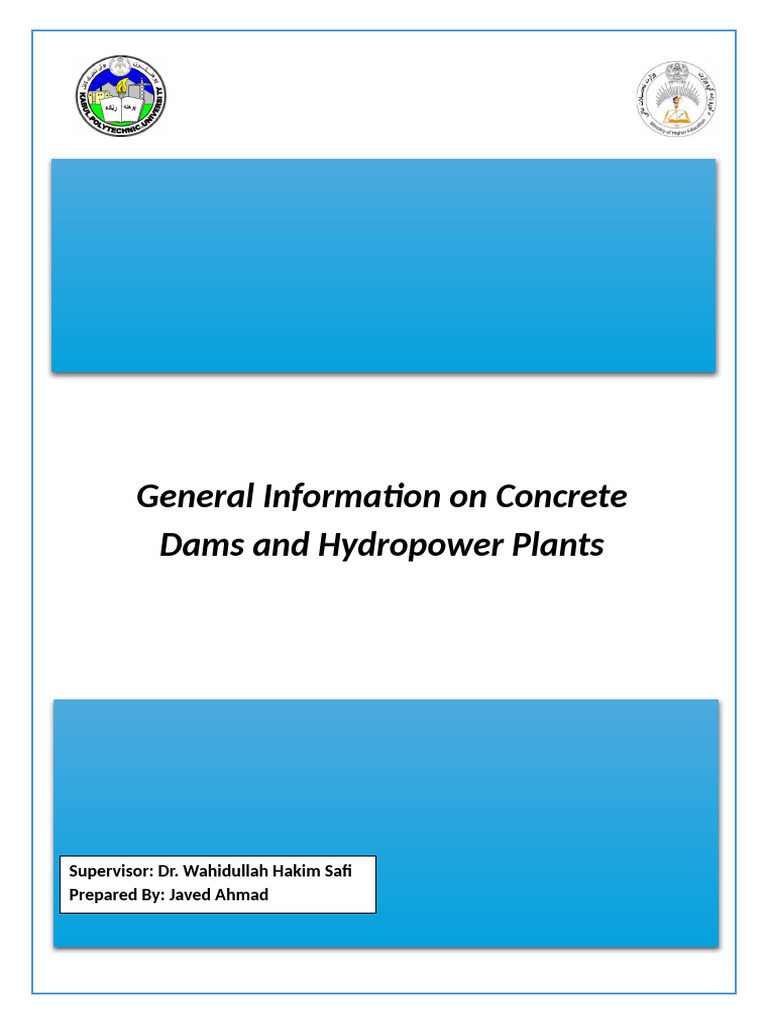 Concrete Dams and Hydropower Overview | PDF | Dam | Hydroelectricity