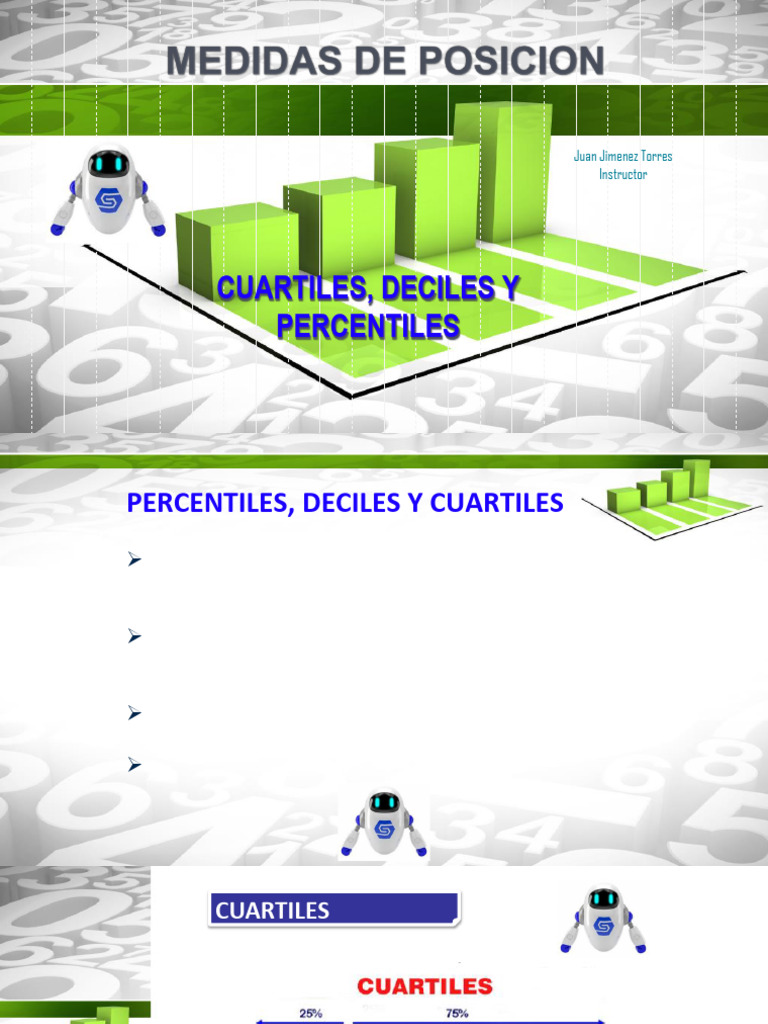 Cuartiles, Deciles y Percentiles Explicados | PDF | Cuantil | Mediana