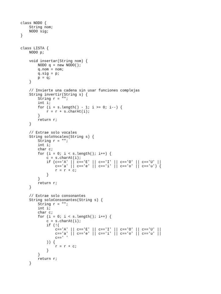 Class NODO ( | PDF | Ingeniería de software | Programación de computadoras