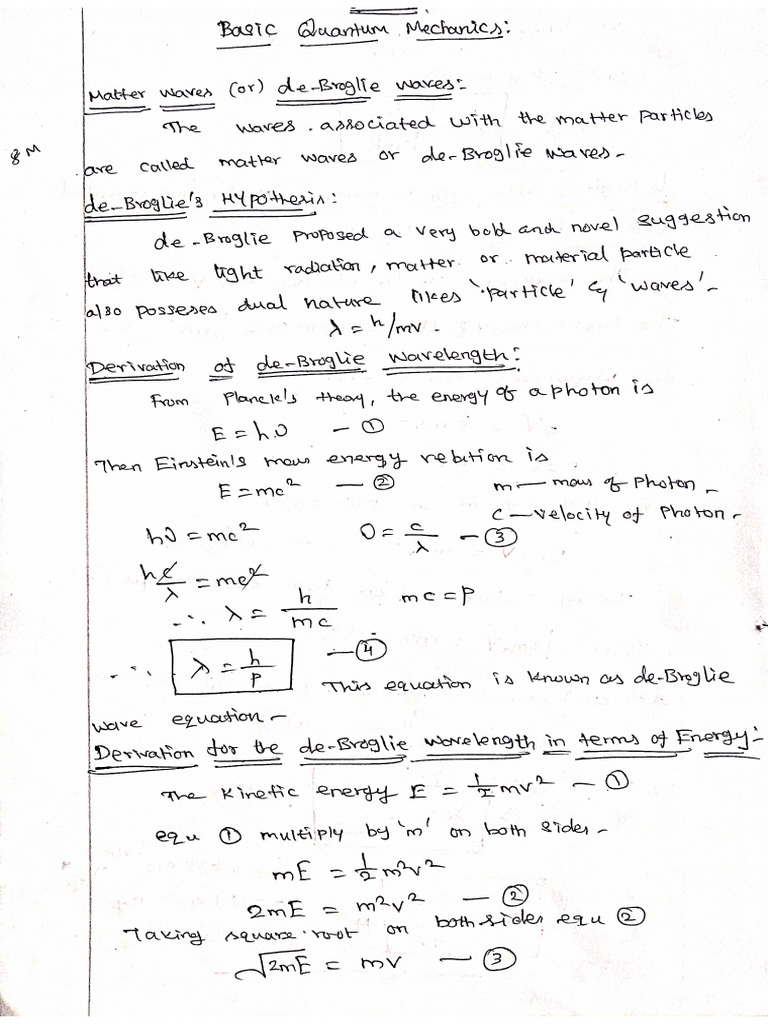 Unit Iv Quantum Mechanics | PDF