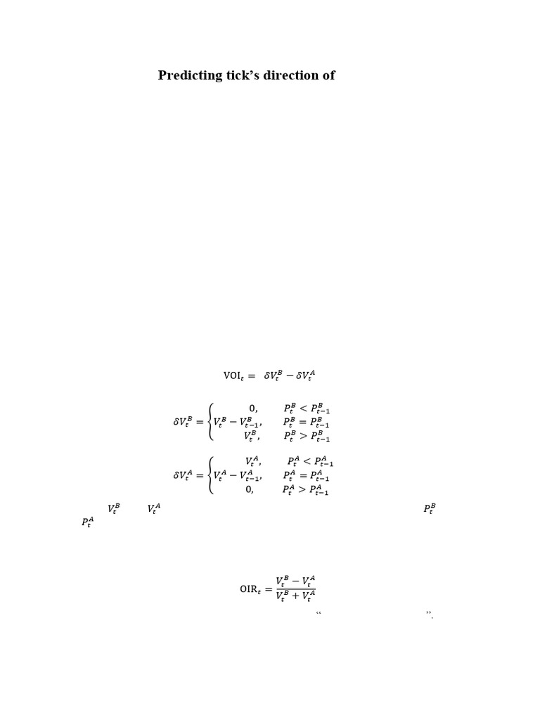 Stock Tick Direction Prediction Models | PDF | Regression Analysis ...