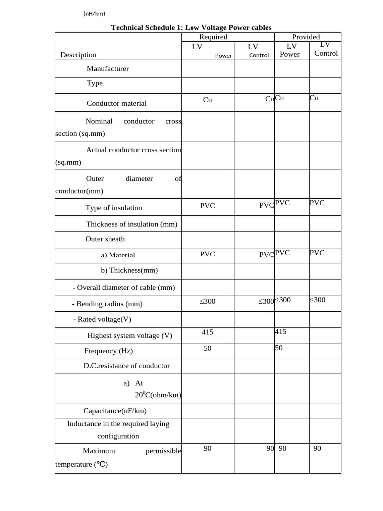 Low Voltage Power Cables Specifications | PDF | Optical Fiber ...
