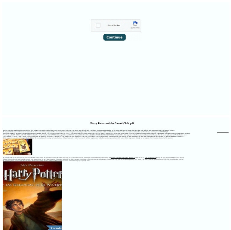Harry Potter and The Cursed Child | PDF | J. K. Rowling | Harry Potter