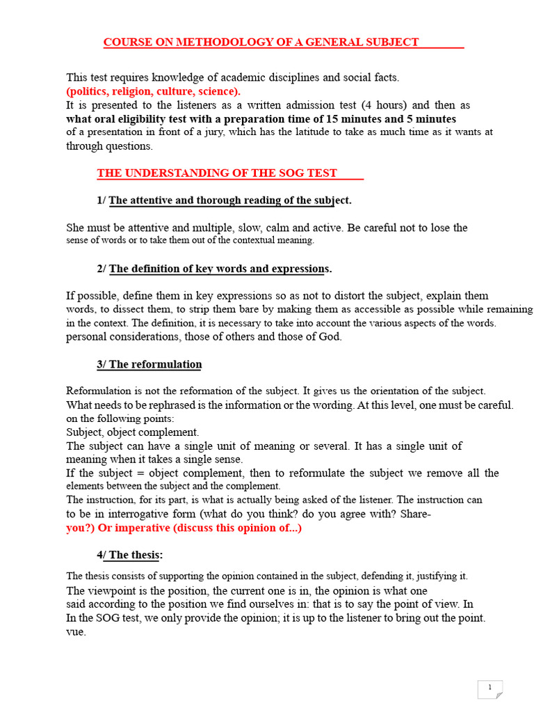 General Subject Methodology Course | PDF | Dialectic | Semantics