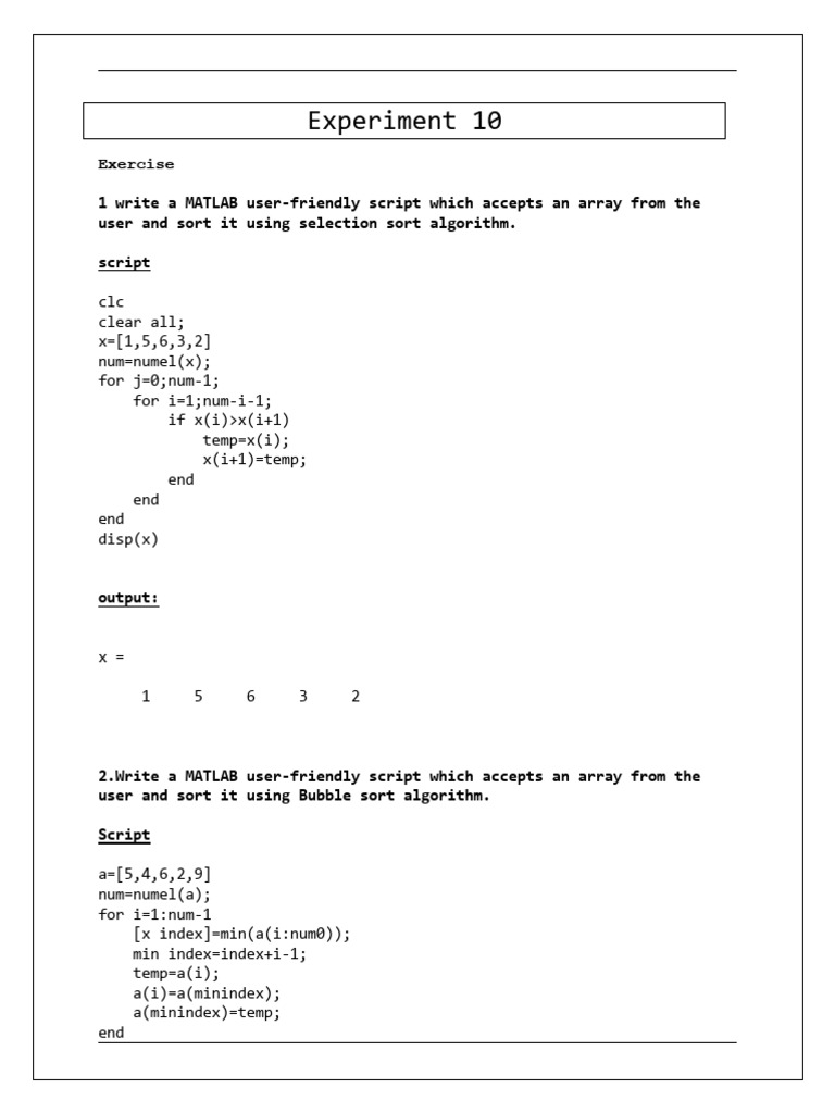 Exercise 10 | PDF