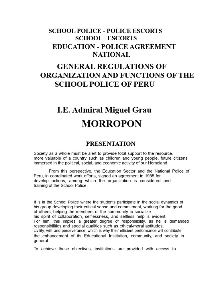 School Police | PDF | Brigadier | Regulatory Compliance