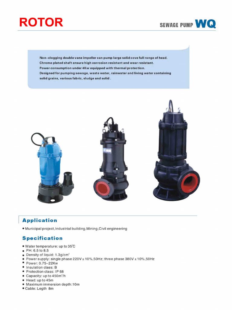 Rotor WQ Pump | PDF