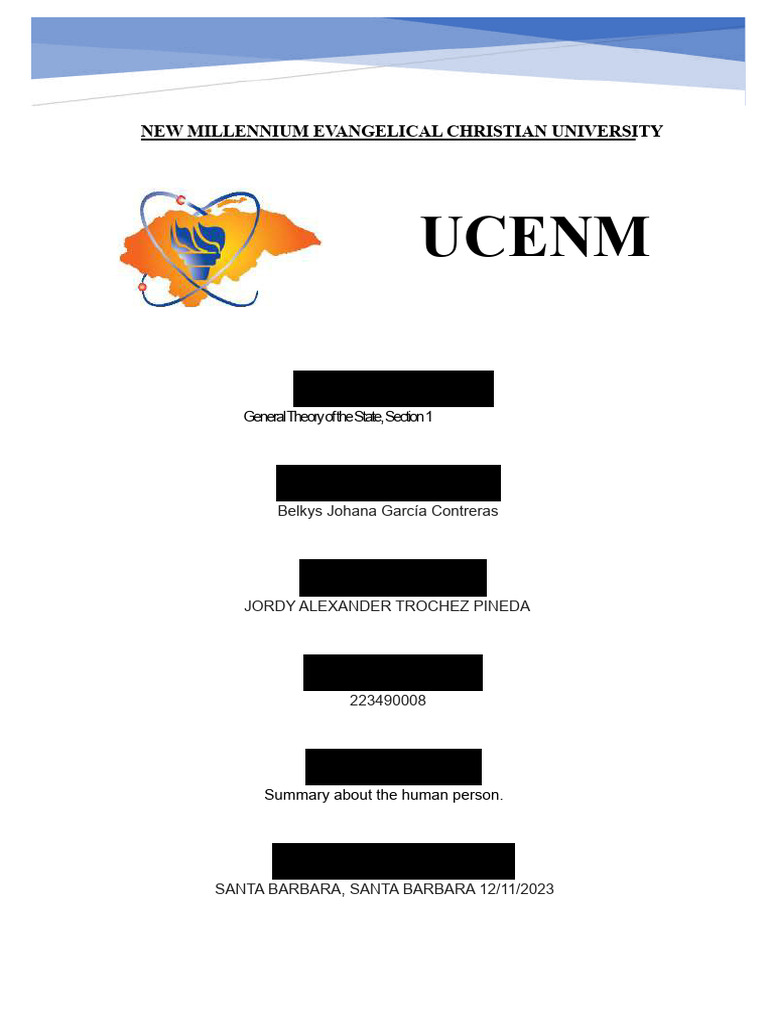 Summary About The Human Person. PDF Self Concept