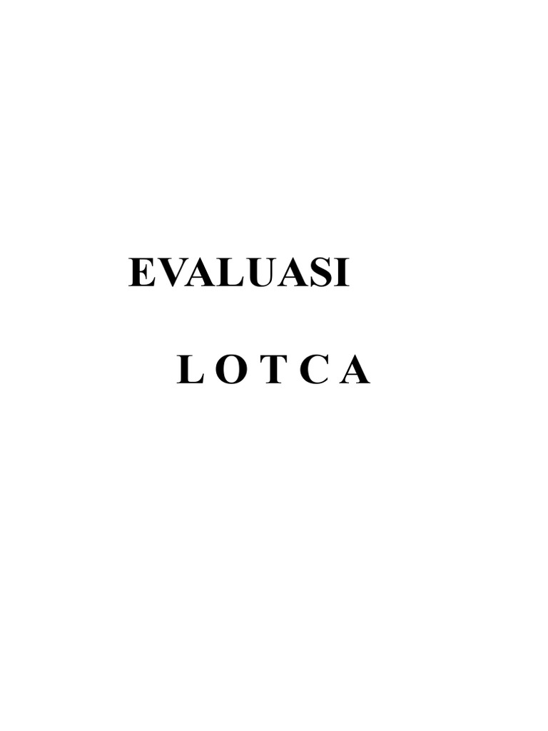 Evaluasi LOTCA: Alat dan Prosedur | PDF