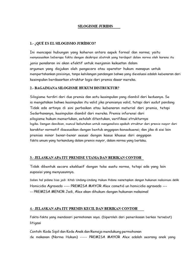 Silogisme Hukum | PDF