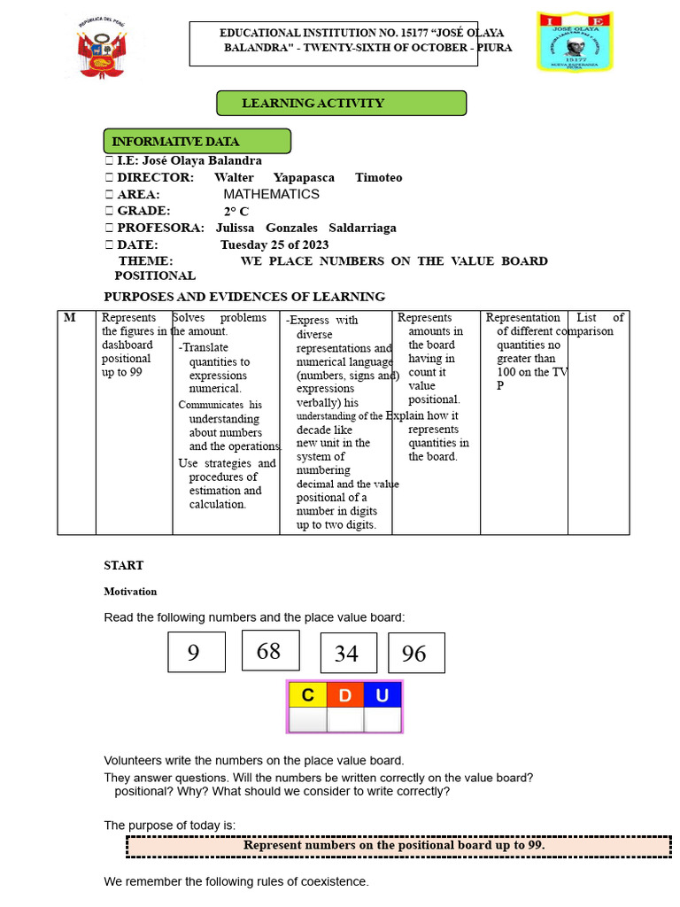We Place Numbers On The Board | PDF | Behavior Modification ...